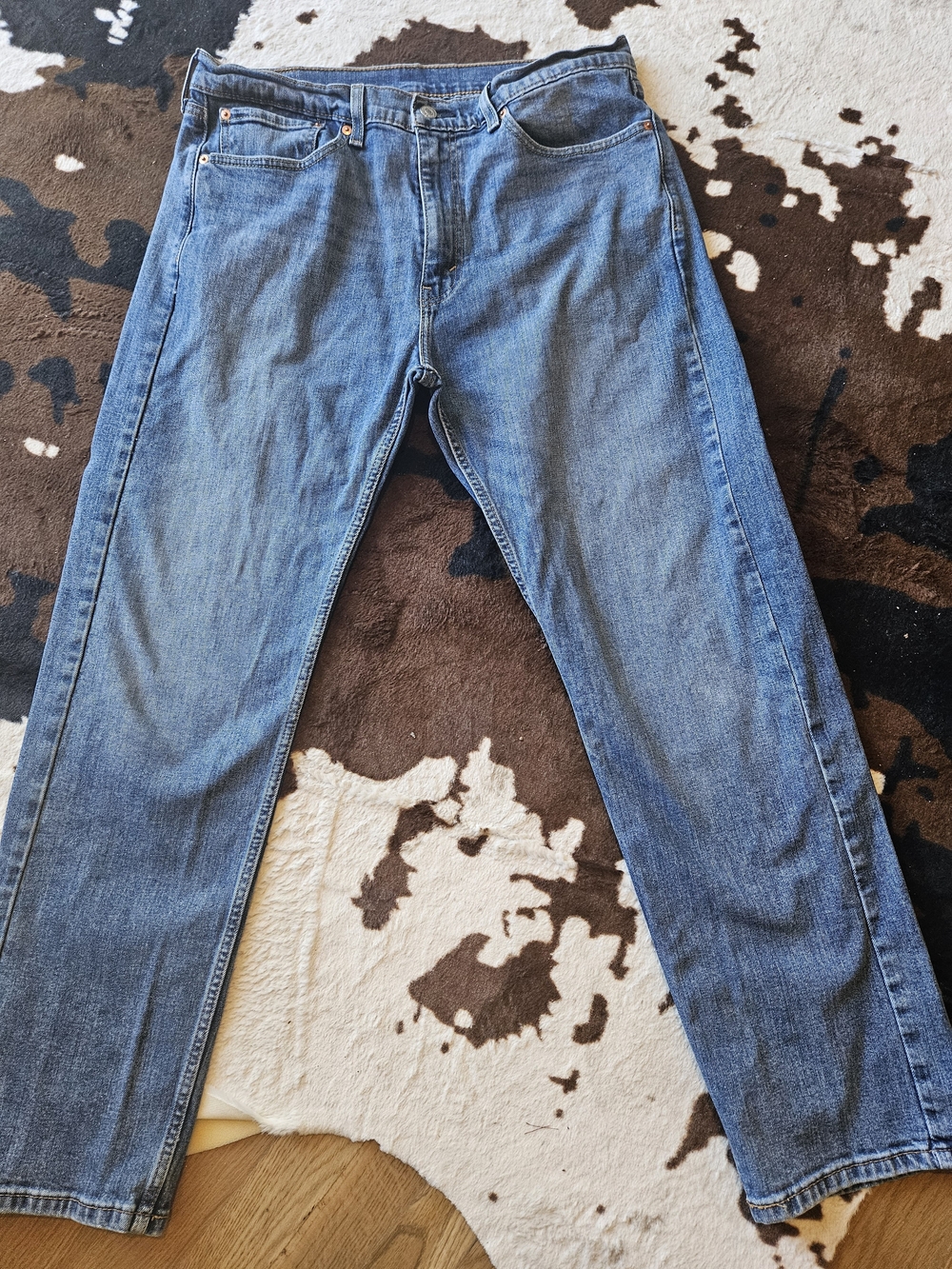 Men's Levi Strause Straight Blue Denim Jeans 36x32